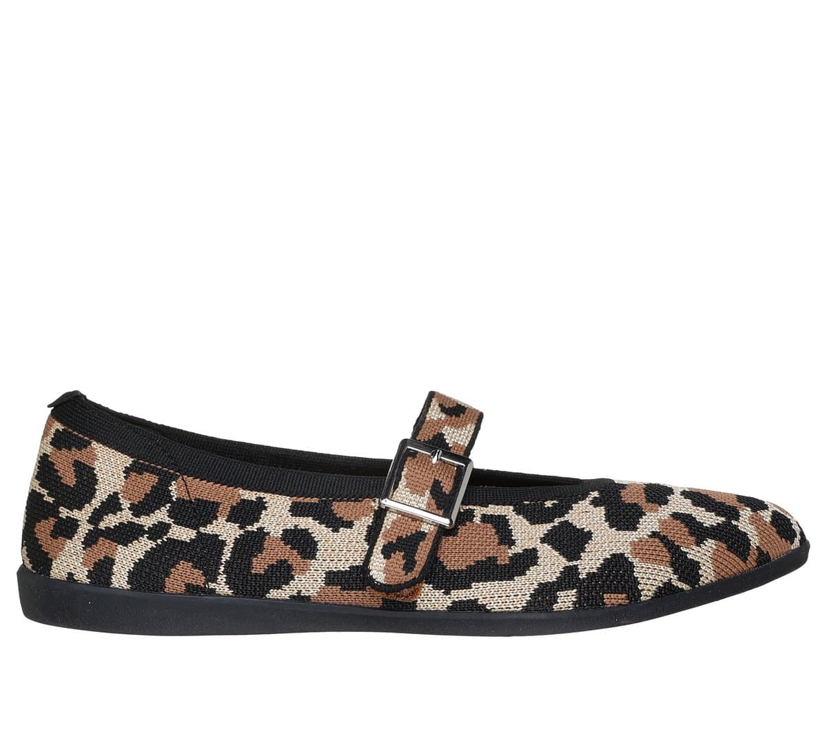 Skechers Women's Cleo Walk - Runway Hit Flats in Leopard, Size 4, Vegan, Machine Washable
