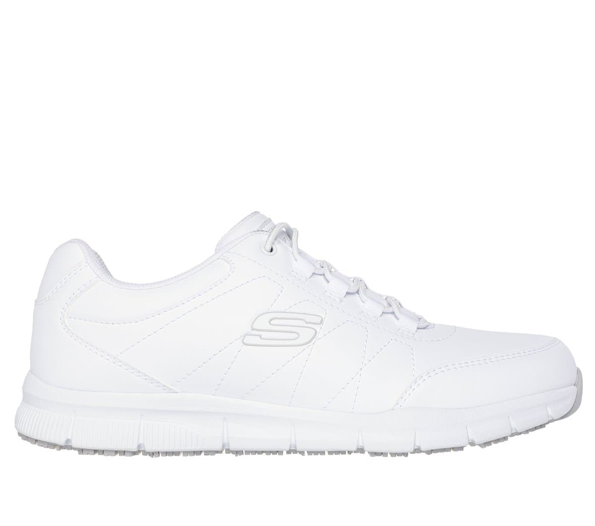Skechers Men's Work: Nampa - Osil Sneaker in White, Size 8