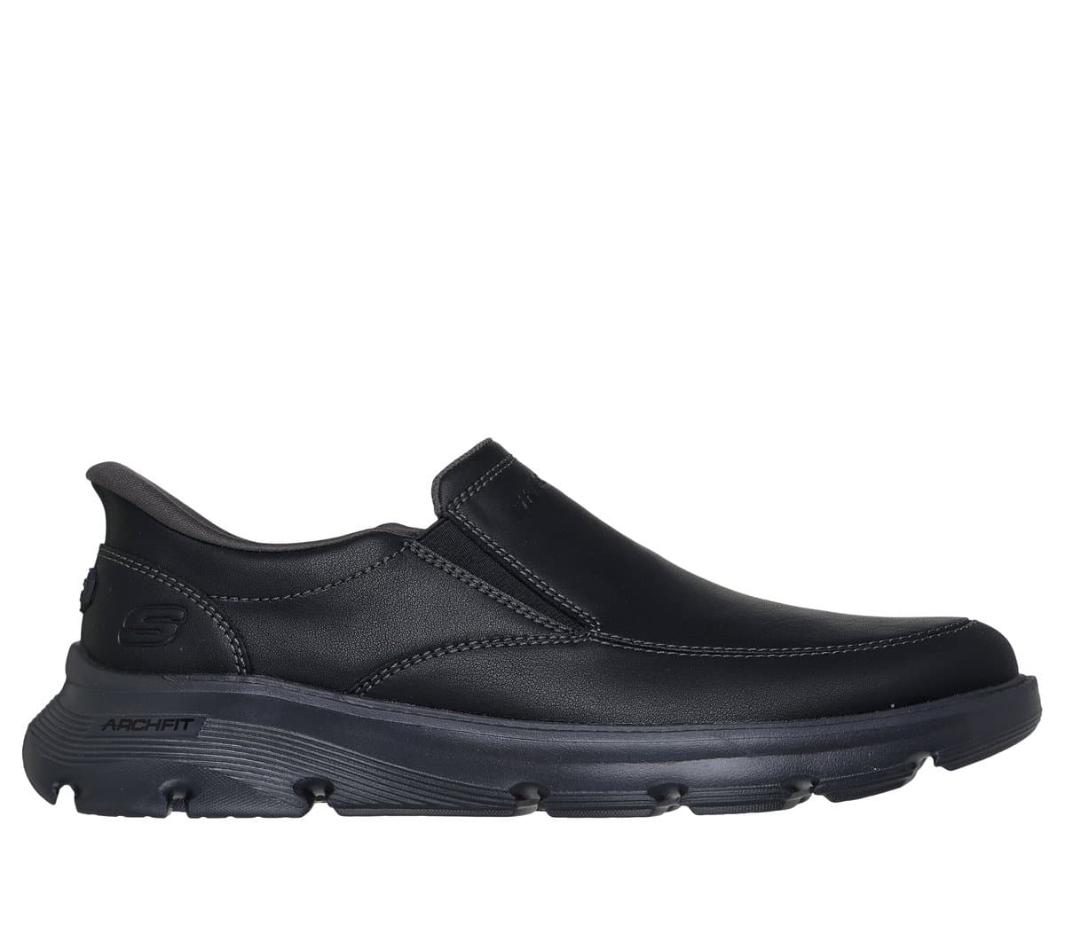 Skechers Men's Slip-ins Relaxed Fit: Arch Fit Garza - Umar Sneaker in Black, Size 8