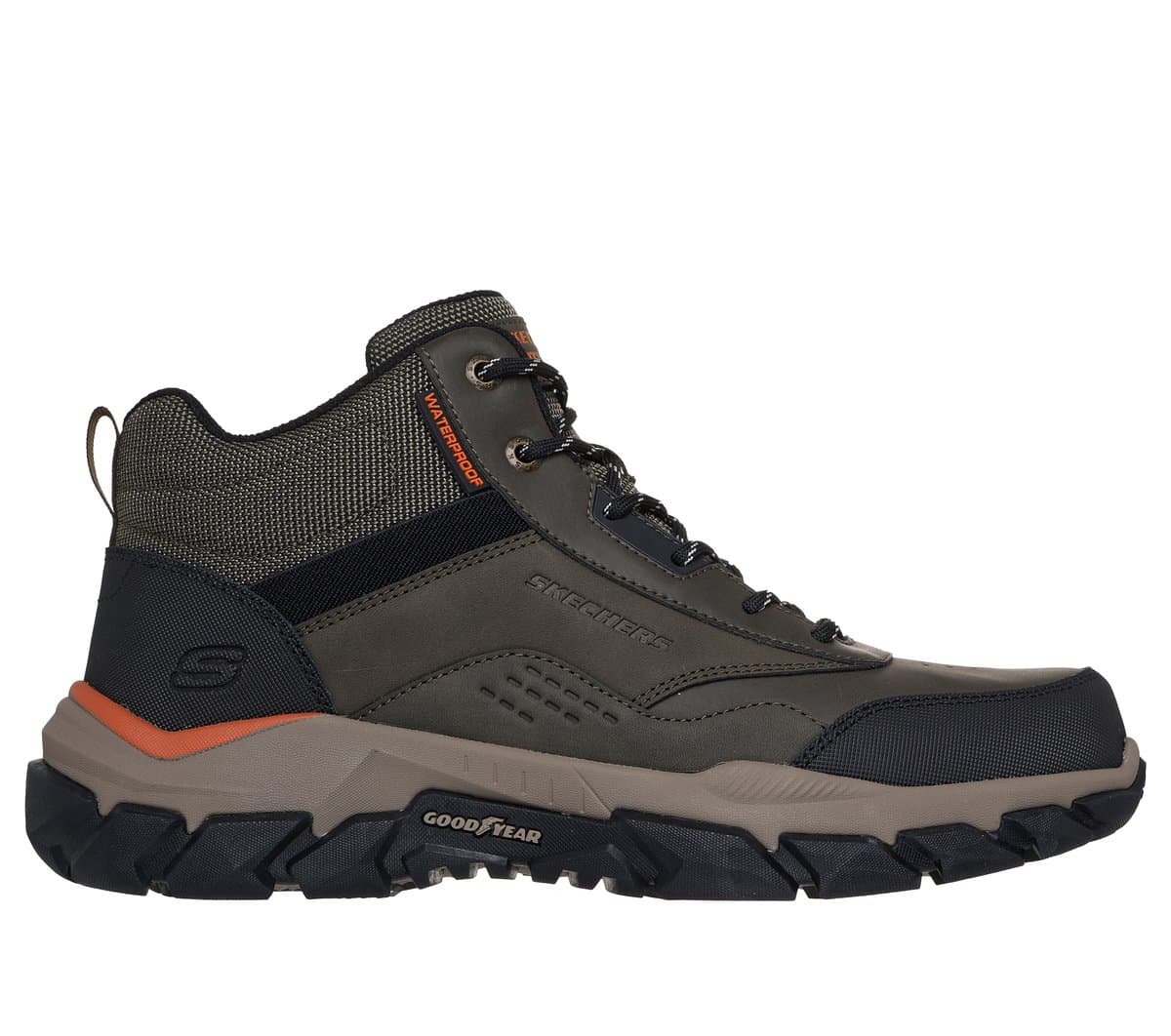 Skechers Men's Waterproof Relaxed Fit: Santoro - Cannon Boots in Olive, Size 8