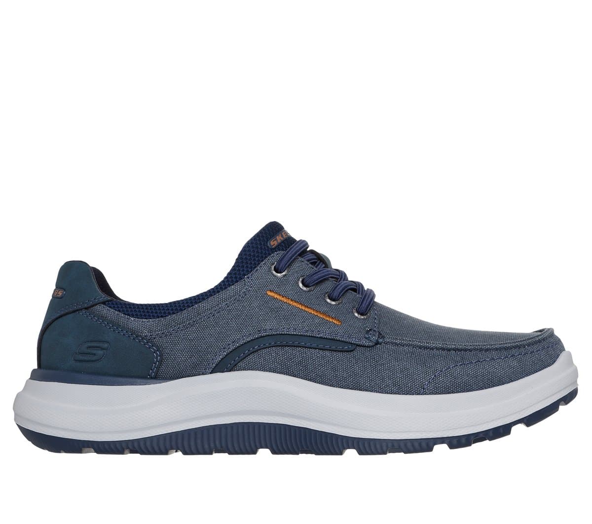 Skechers Men's Relaxed Fit: Altman - Finch Sneaker in Navy Blue, Size 6, Vegan