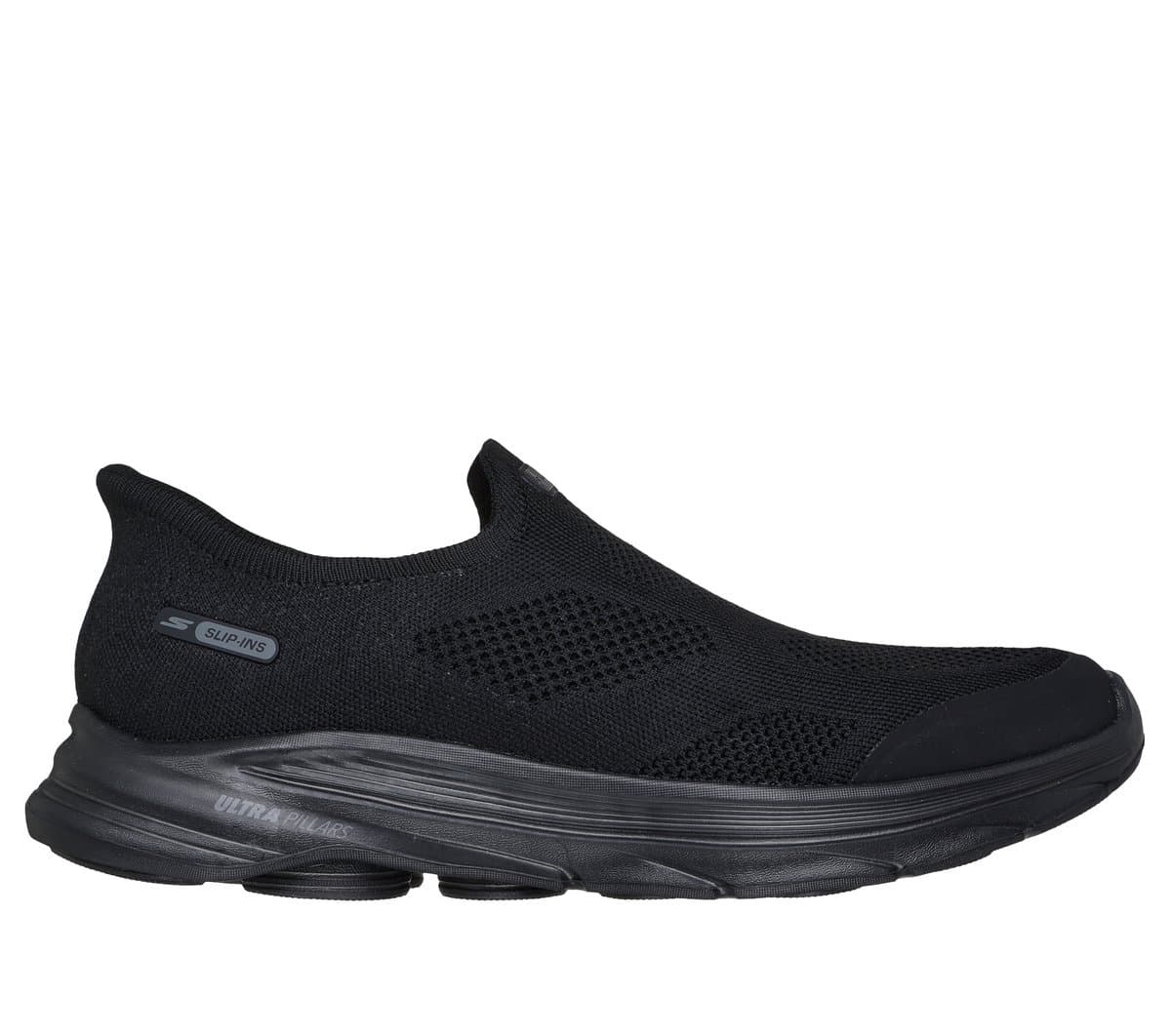 Skechers Men's Slip-ins: GO WALK 8 - Pelayo Sneaker in Black, Size 12, Vegan, Machine Washable