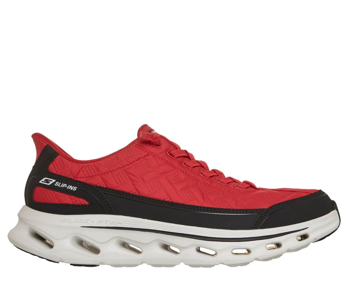 Skechers Men's Slip-ins: GO WALK Glide-Step 2.0 - Cosy Fit Walker Sneaker in Red/Black, Size 7, Machine Washable