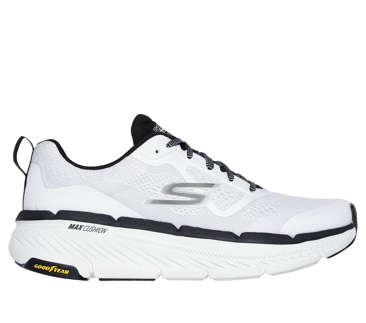 Skechers Men's Max Cushioning Premier 2.0 - Vantage Sneaker in White/Black, Size 6