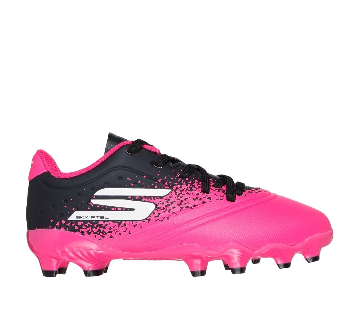 Skechers Razor 1.5 Jr Td FG Shoes in Black/Pink, Size 12