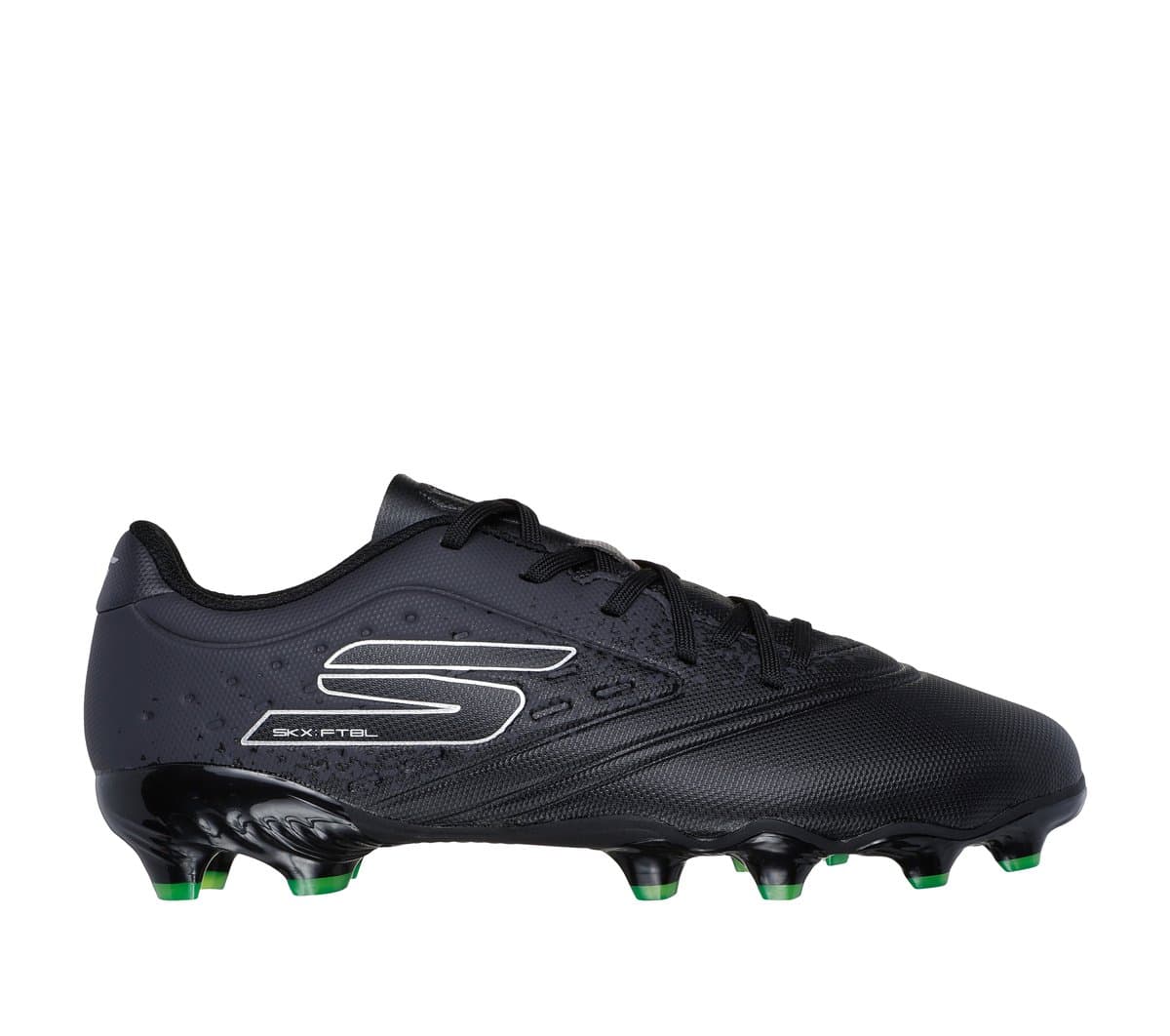 Skechers Razor 1.5 Jr Td FG Shoes in Black/Silver, Size 12.5