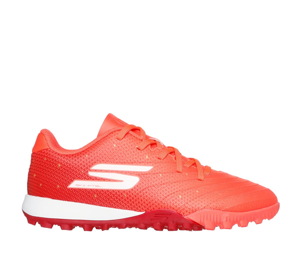 Skechers HK Player Edition SKX_ 1.5 Jr Td TF Shoes in Coral, Size 10