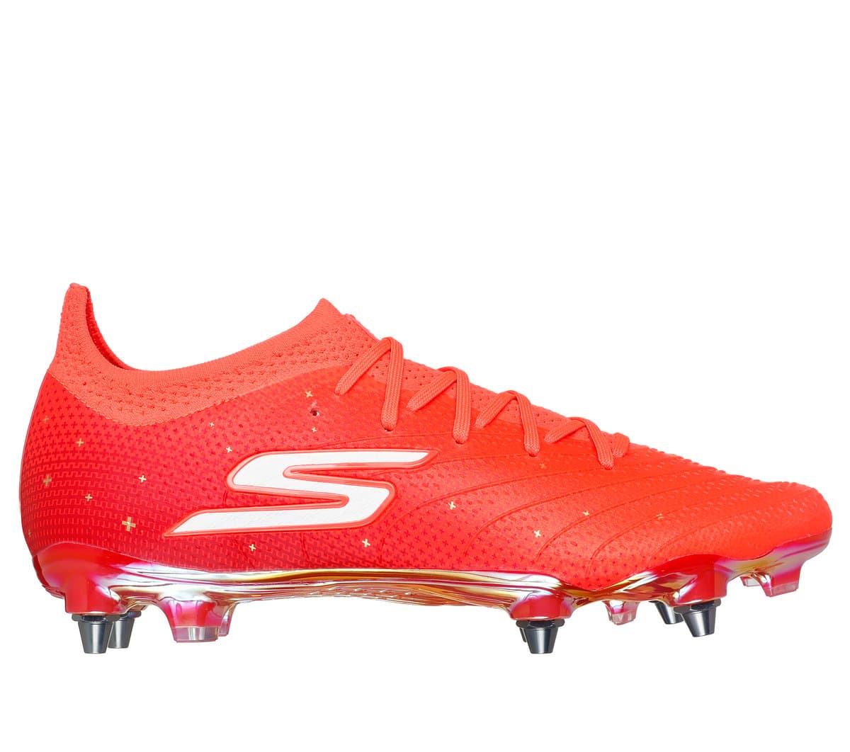Skechers HK Player Edition SKX_1.5 Elite SG Shoes in Coral, Size 6, Hyper Burst