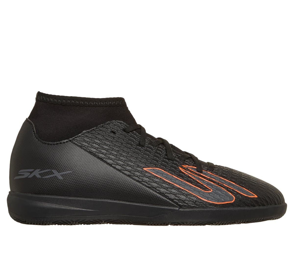 Skechers SKX_2 Jr High Youth IC Shoes in Black/Orange, Size 13