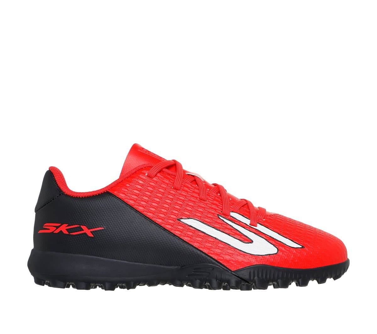 Skechers SKX_2 Jr TD TF Shoes in Red/Black, Size 9