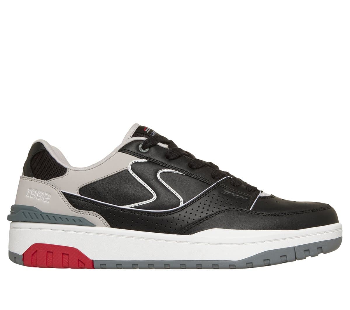 Skechers Men's S-1992 - Argent Sneaker in Black/Red, Size 8.5