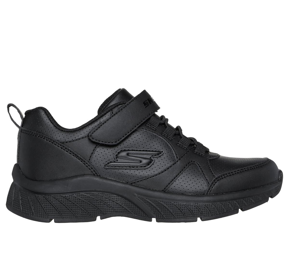 Skechers Girls Microspec Plus - School Sweets Sneaker in Black, Size 11, Machine Washable