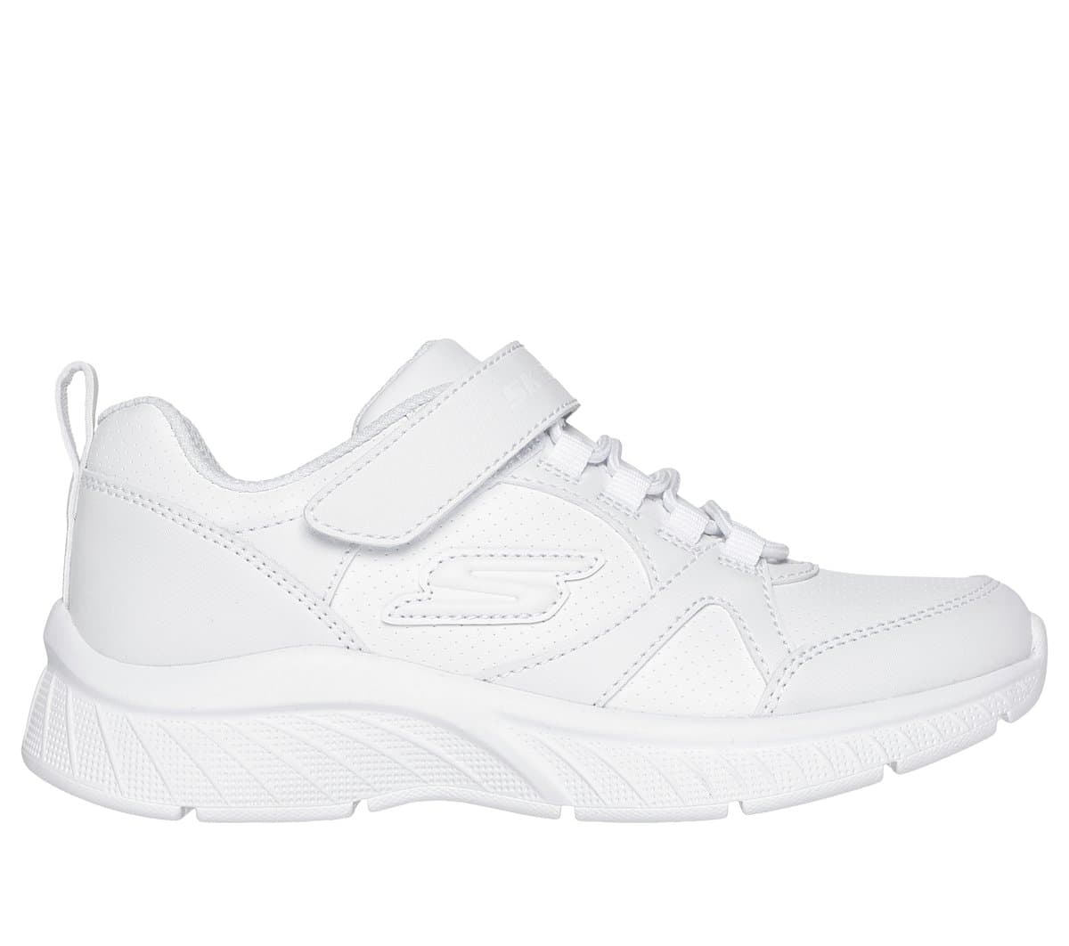 Skechers Girls Microspec Plus - School Sweets Sneaker in White, Size 10, Machine Washable