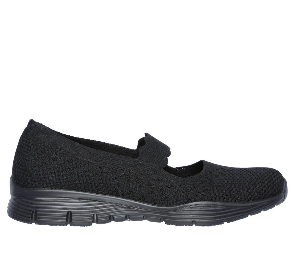 Skechers Women's Seager - Power Hitter Shoes in Black, Size 2, Vegan, Machine Washable