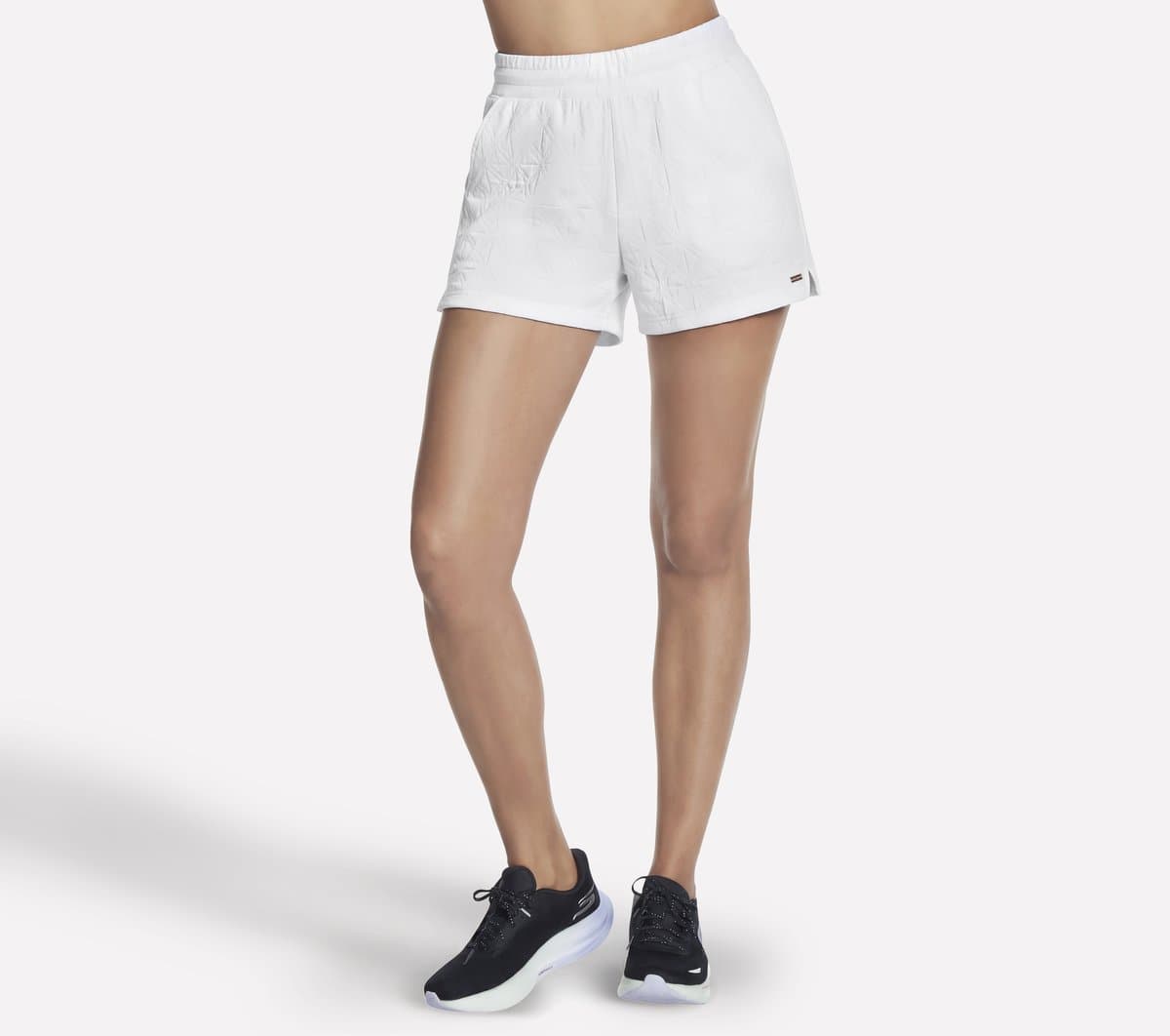 Skechers Women's GO WALK Cosy Fit Diamond 4 Inch Short in White, Size 2XL