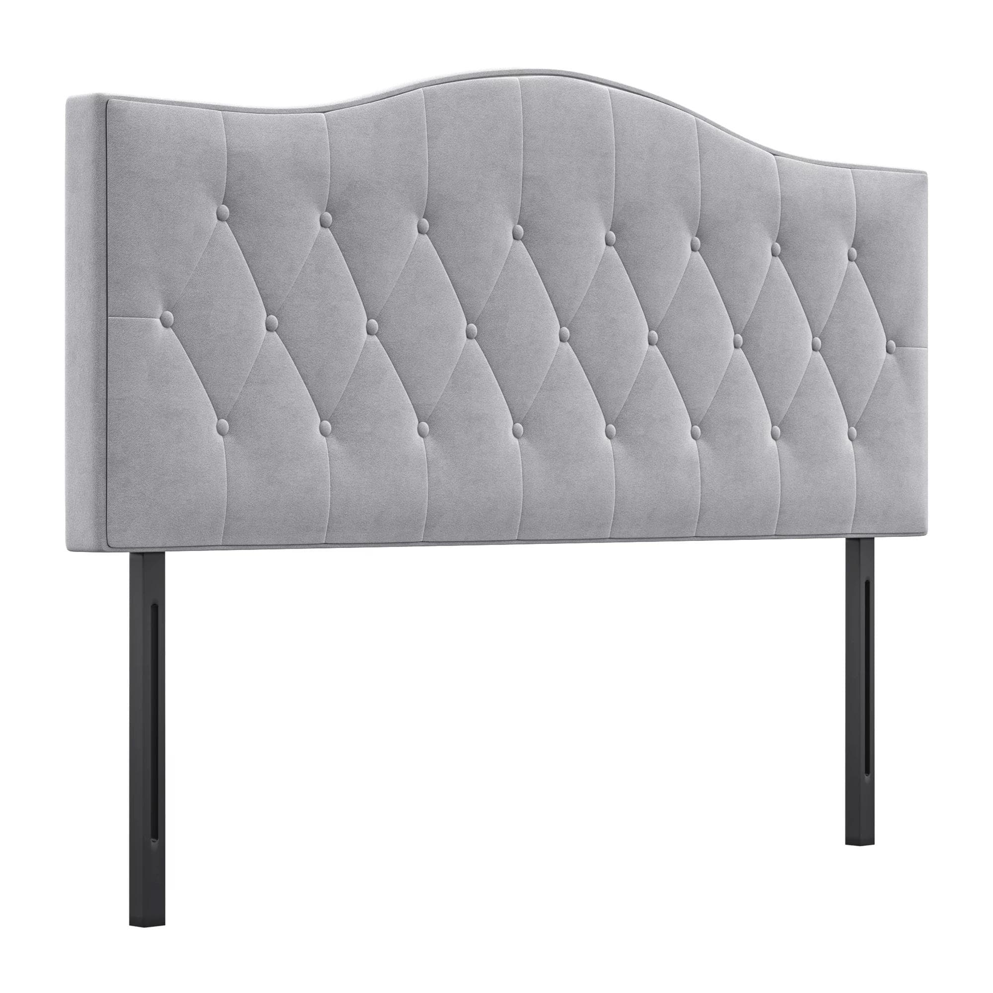 HOMCOM Bedhead Board Home Bedroom Decoration for 1.8m Bed w/ Sponge Filled, Grey | Aosom Ireland