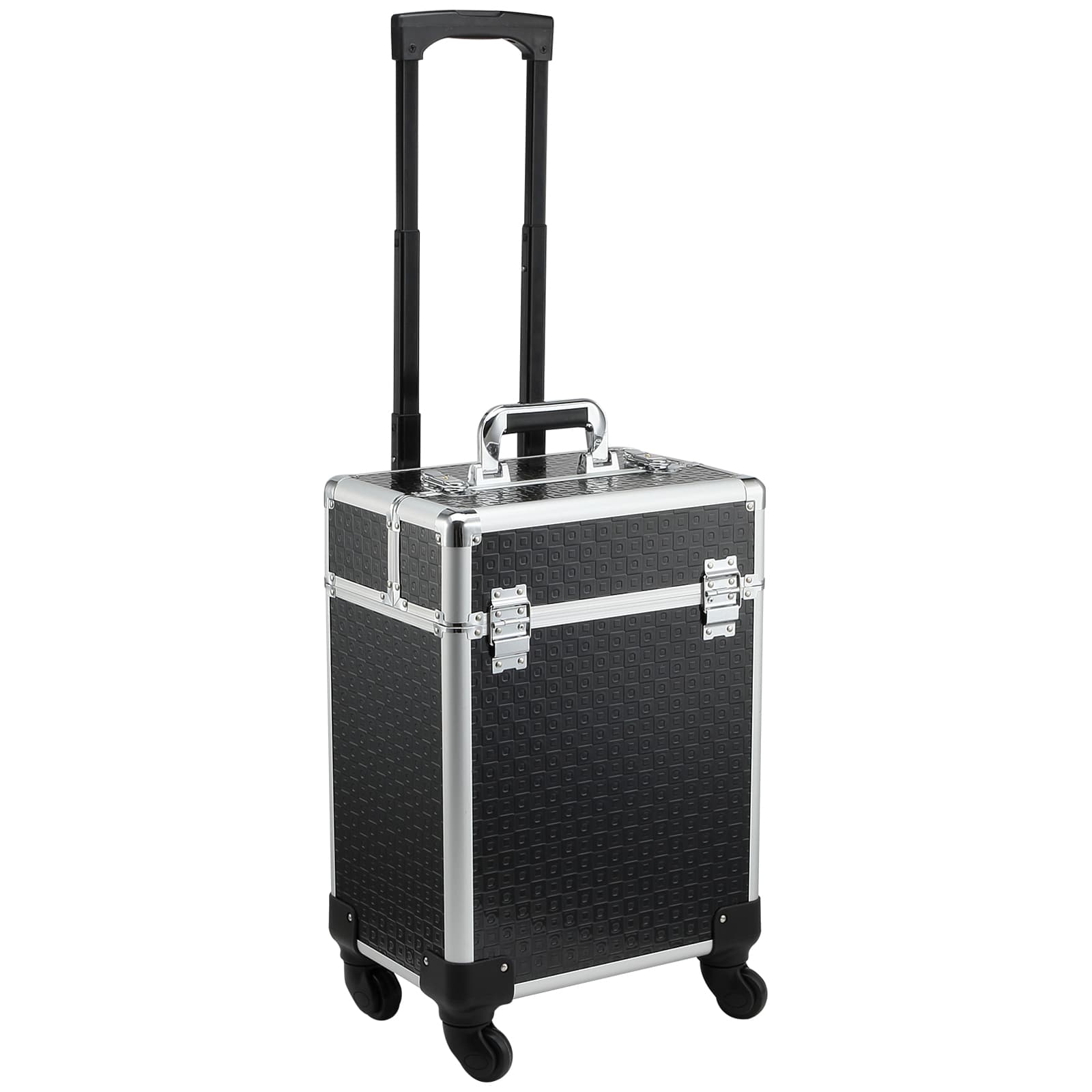 HomCom Large Professional MUA Vertical Rolling Full Makeup Travel Train Case - | Aosom Ireland