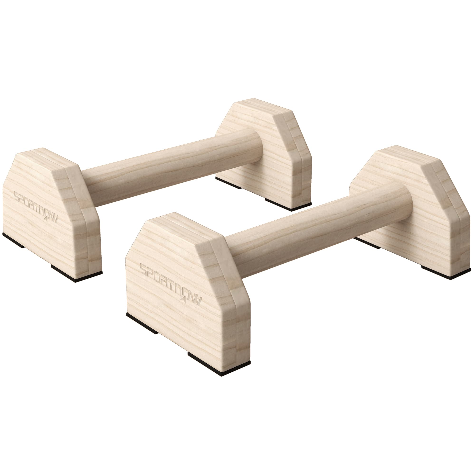 SPORTNOW Wooden Parallettes Bars Push up Handles with Non-Slip Base, Calisthenics Equipment for Home Gym Training | Aosom Ireland