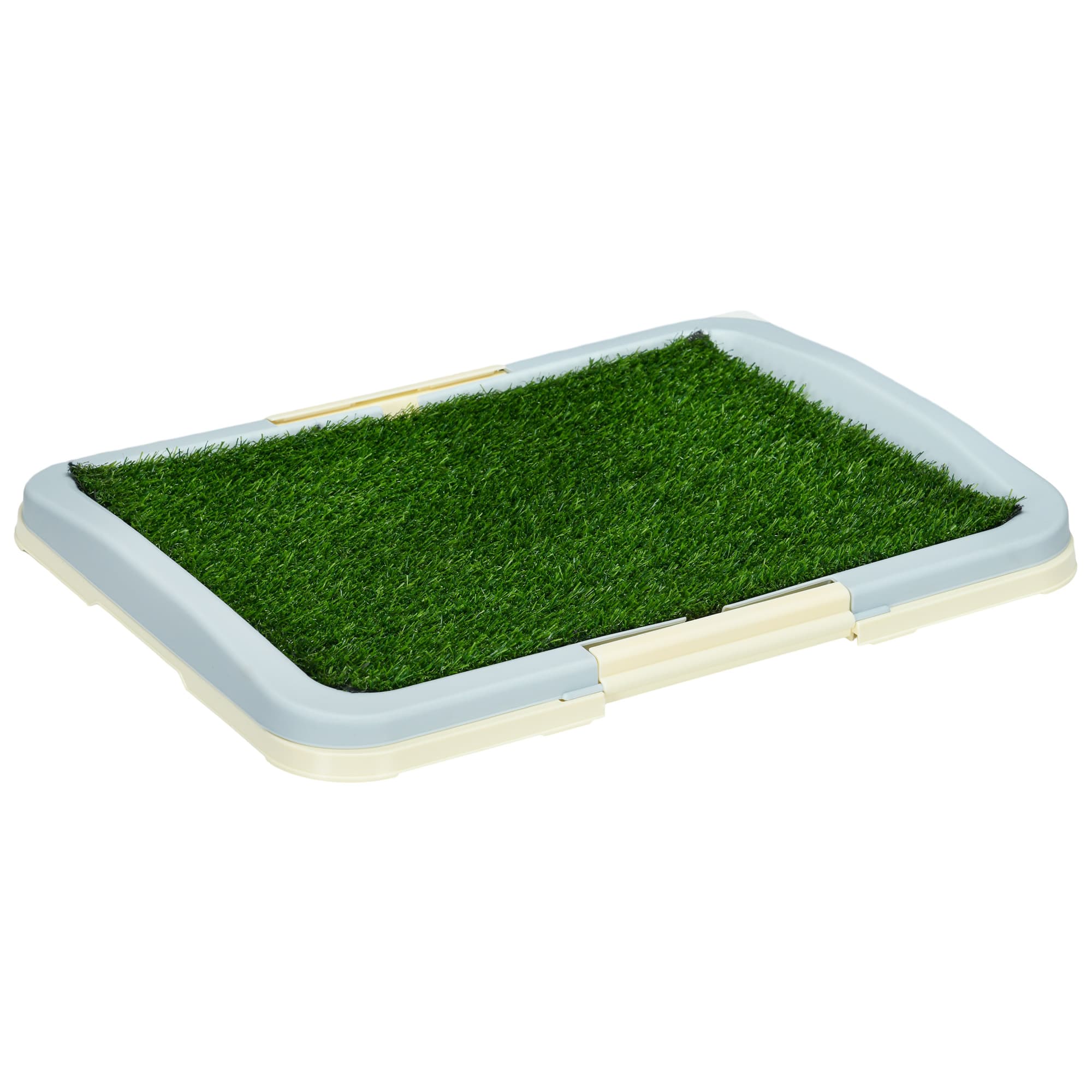 PawHut Portable Indoor Puppy Toilet Training Pad with Synthetic Grass, Leakproof Tray, 63 x 48.5cm | Aosom Ireland