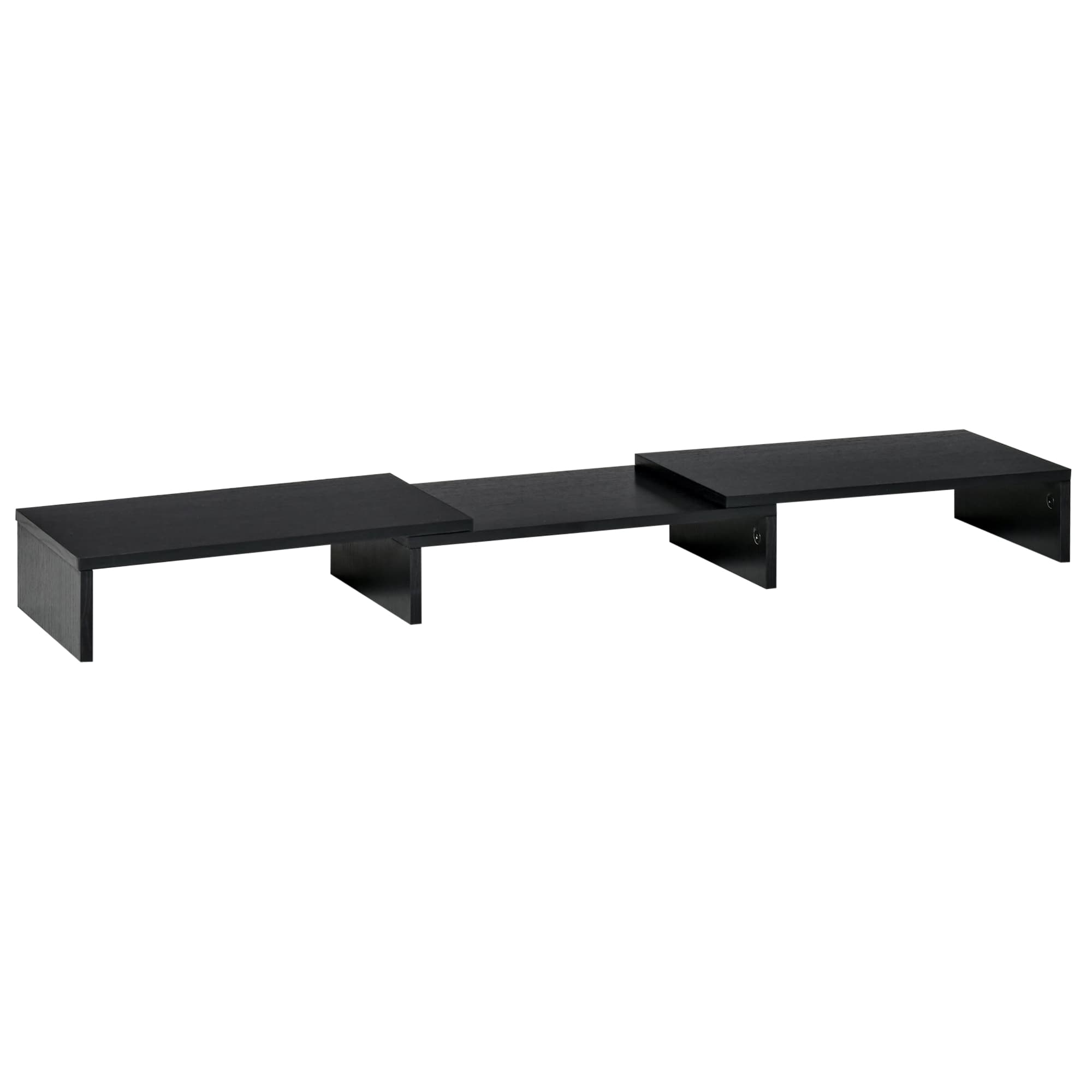 Vinsetto Adjustable Monitor Stand, with Adjustable Length and Angle, Screen Riser for Laptop, Computer, PC, Black | Aosom Ireland