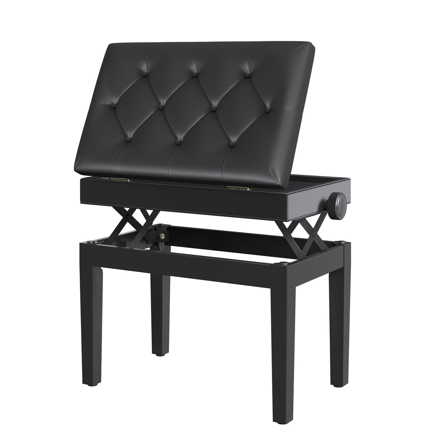 HOMCOM Piano Bench Piano Chair Piano Bench Dressing Bench Stool with Storage Space Adjustable Height 54.5 x 33 x 48-58 cm | Aosom Ireland