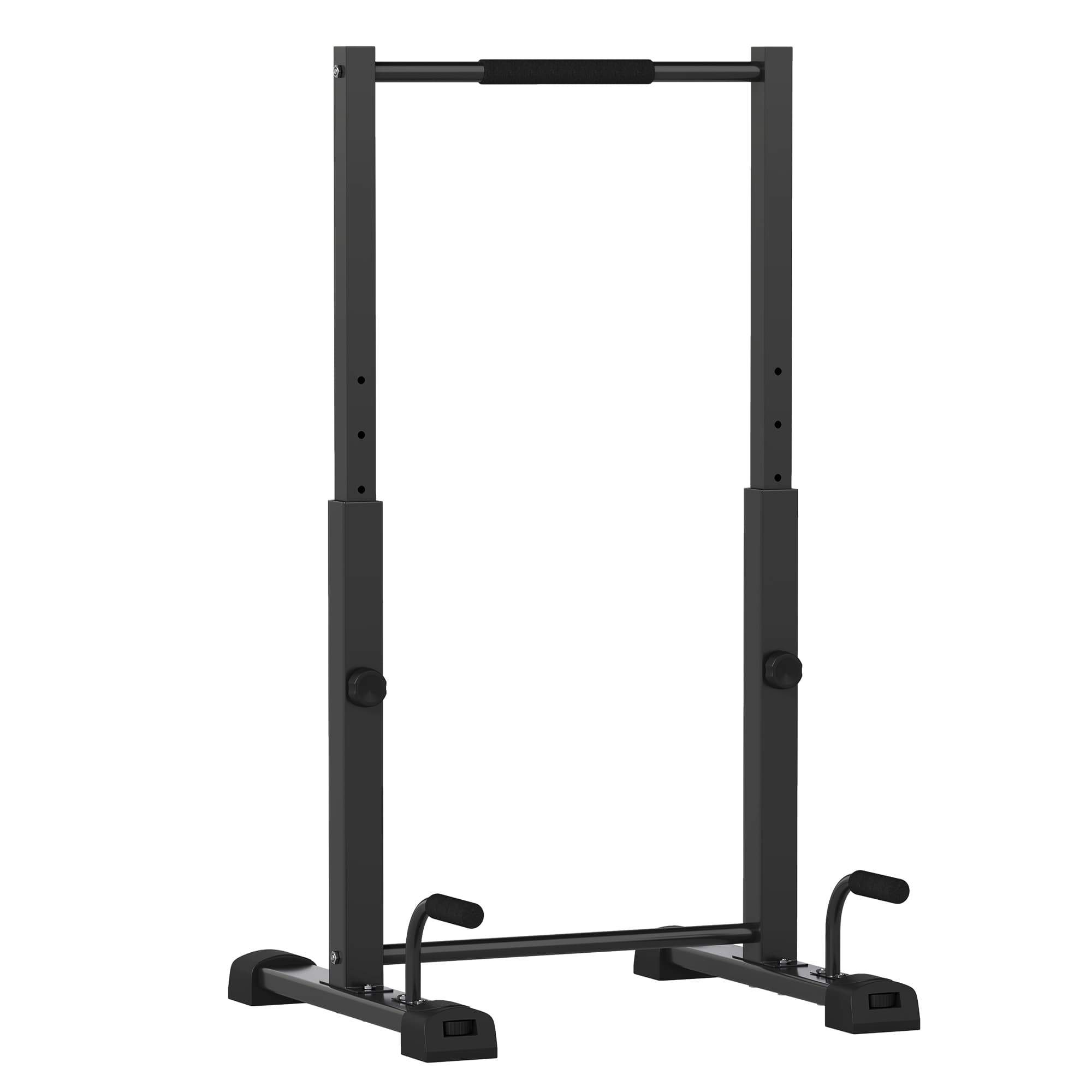 SPORTNOW Dip Station, Push-up Stand, 93-117 cm Height-Adjustable, 540 kg Load Capacity, Full-Body Training, Black | Aosom Ireland