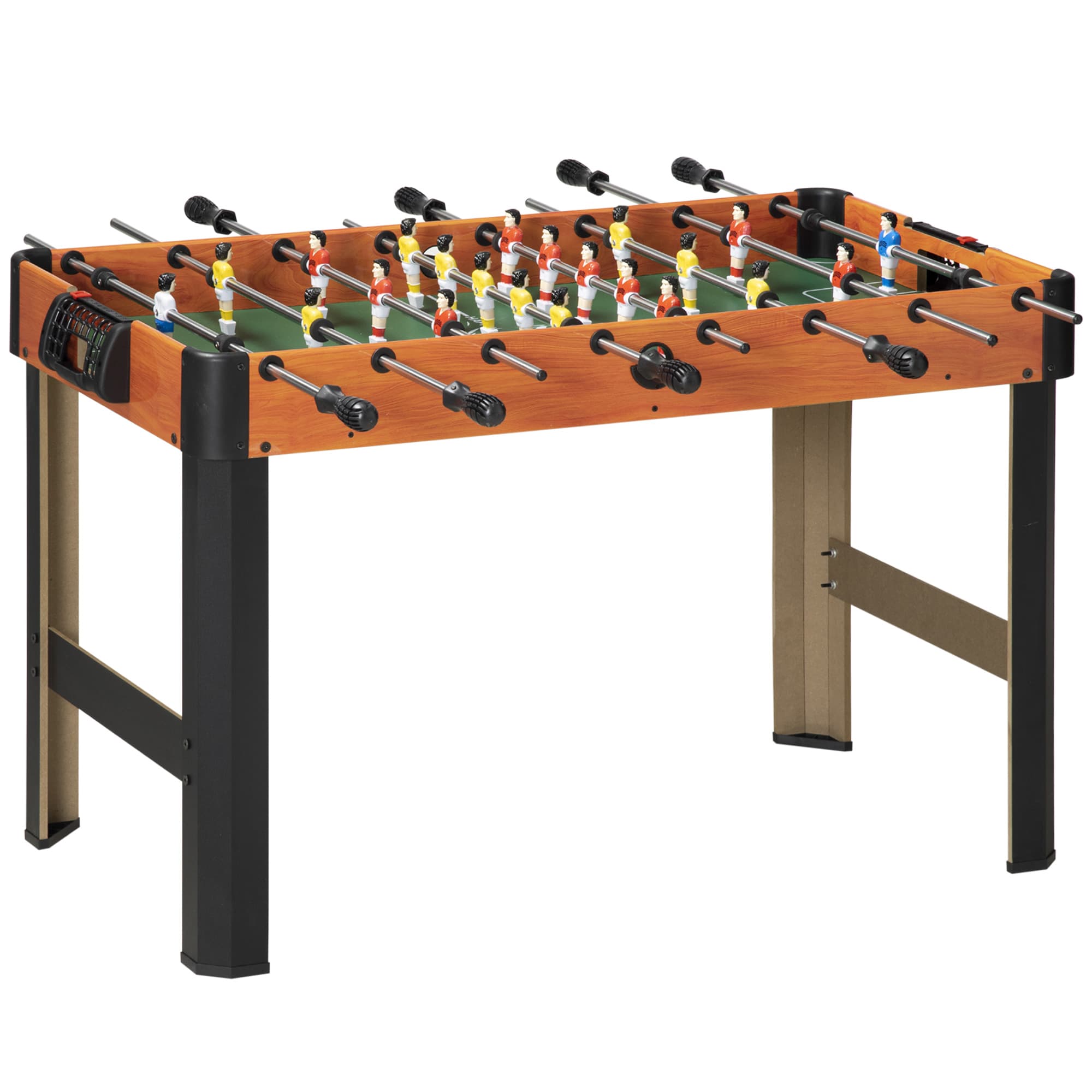 HOMCOM Foosball table, table football set, 2 balls, non-slip handles, for teenagers adults, score display, MDF, metal, multicolored | Aosom Ireland