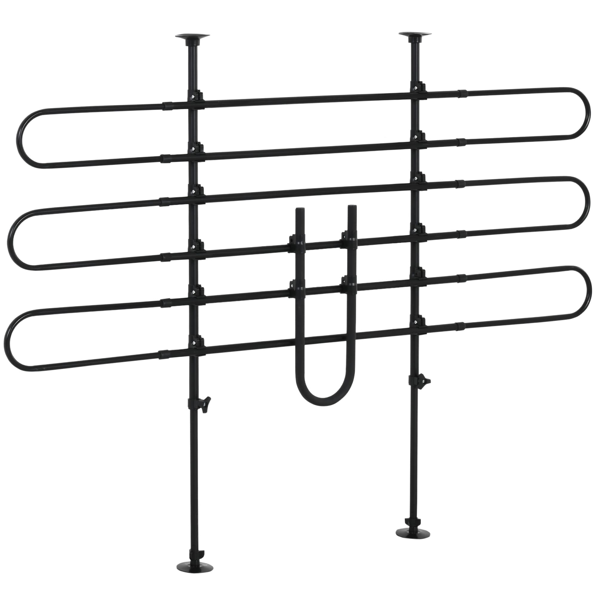 PawHut Adjustable Car Divider for Dogs, Width: 87-135 cm, Height: 85-120 cm, Universal Steel Safety Barrier for Car Trunks, Black | Aosom Ireland