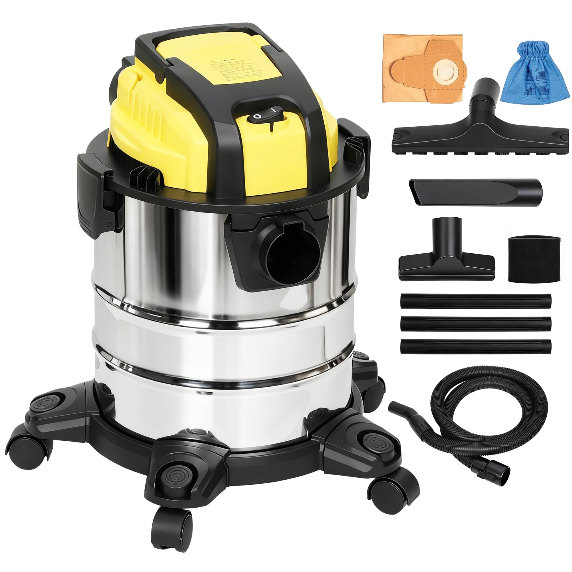 HOMCOM Wet and Dry Vacuum Cleaner, 1200W 20L Wet & Dry Vacuum Cleaner w/ Blower, Triple Filters for Workshop, Home, Carpet | Aosom Ireland