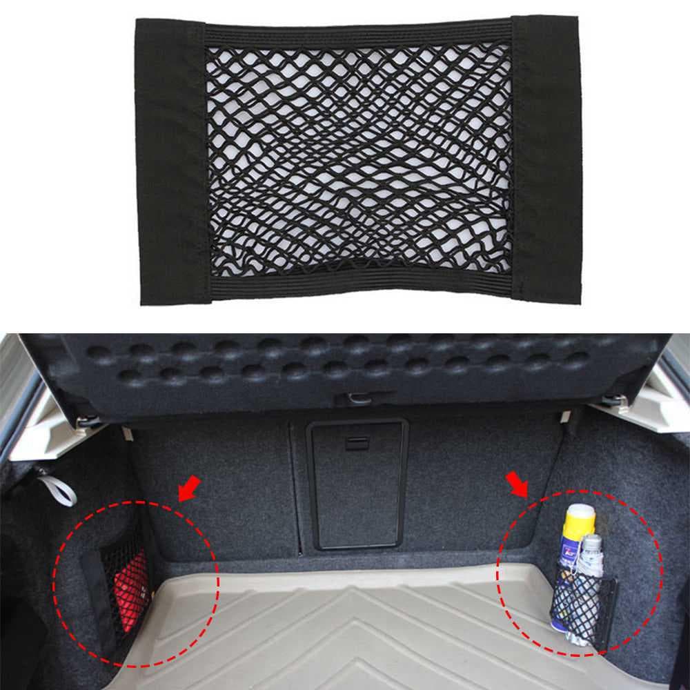 For RENAULT SANDERO STEPWAY 2007-2013 Car Boot Trunk Seat Back Elastic Storage Net Organizer