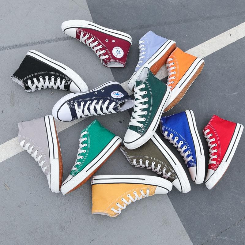 College Style Solid Color Couple, High-Top Canvas Shoes Men'S And Women'S Shoes 1970 Retro cm