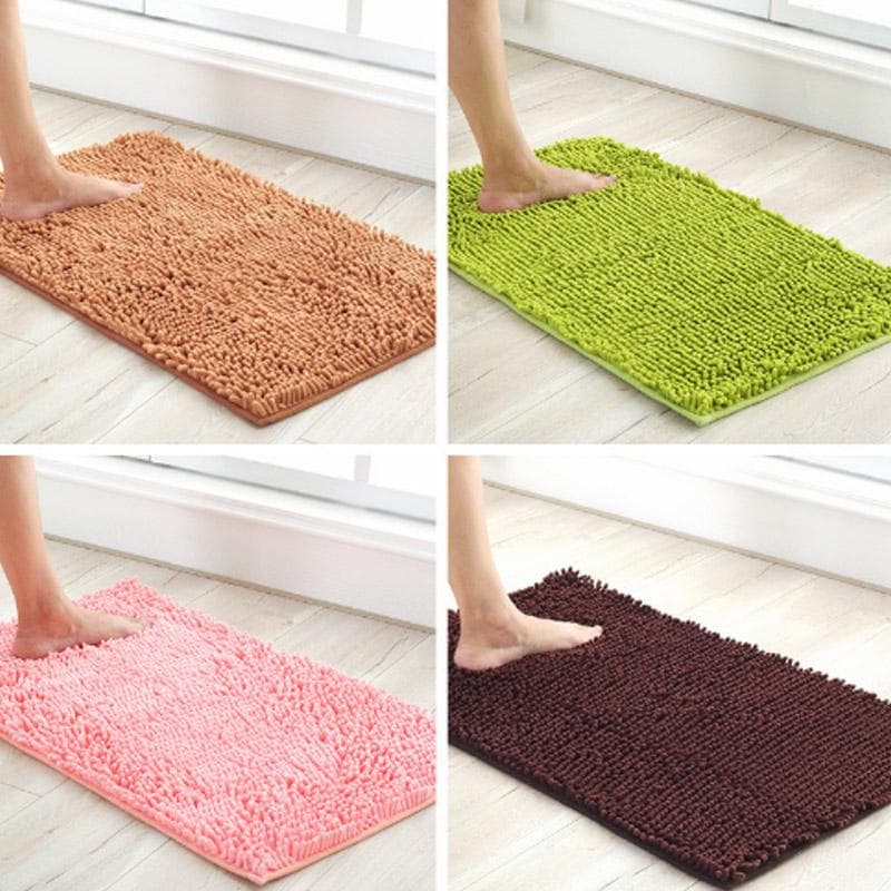 Stairs Door Floor Mats Living Room Toilet Kitchen Rugs Antiskid Carpet Water Absorption Bath Mat rose red