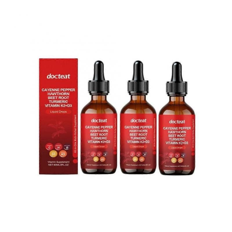 3pcs Cayenne Pepper Drops, Aeluro Cayenne Pepper Liquid Drops, Containing Hawthorn Beetroot