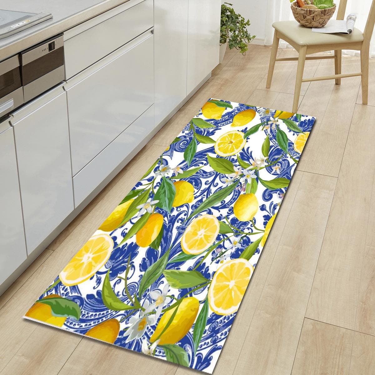 1Pcs Fresh Lemon Kitchen Floor Mat Non-slip Kitchen Floor Rug Kitchen Rug Kitchen Mat Home Decor Room Decor