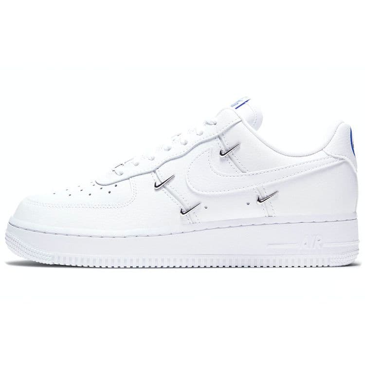 Nike  Air Force 1 07 LX Sisterhood - White Metallic Silver Women Sneakers Hyper-Royal Black CT1990-100 cm