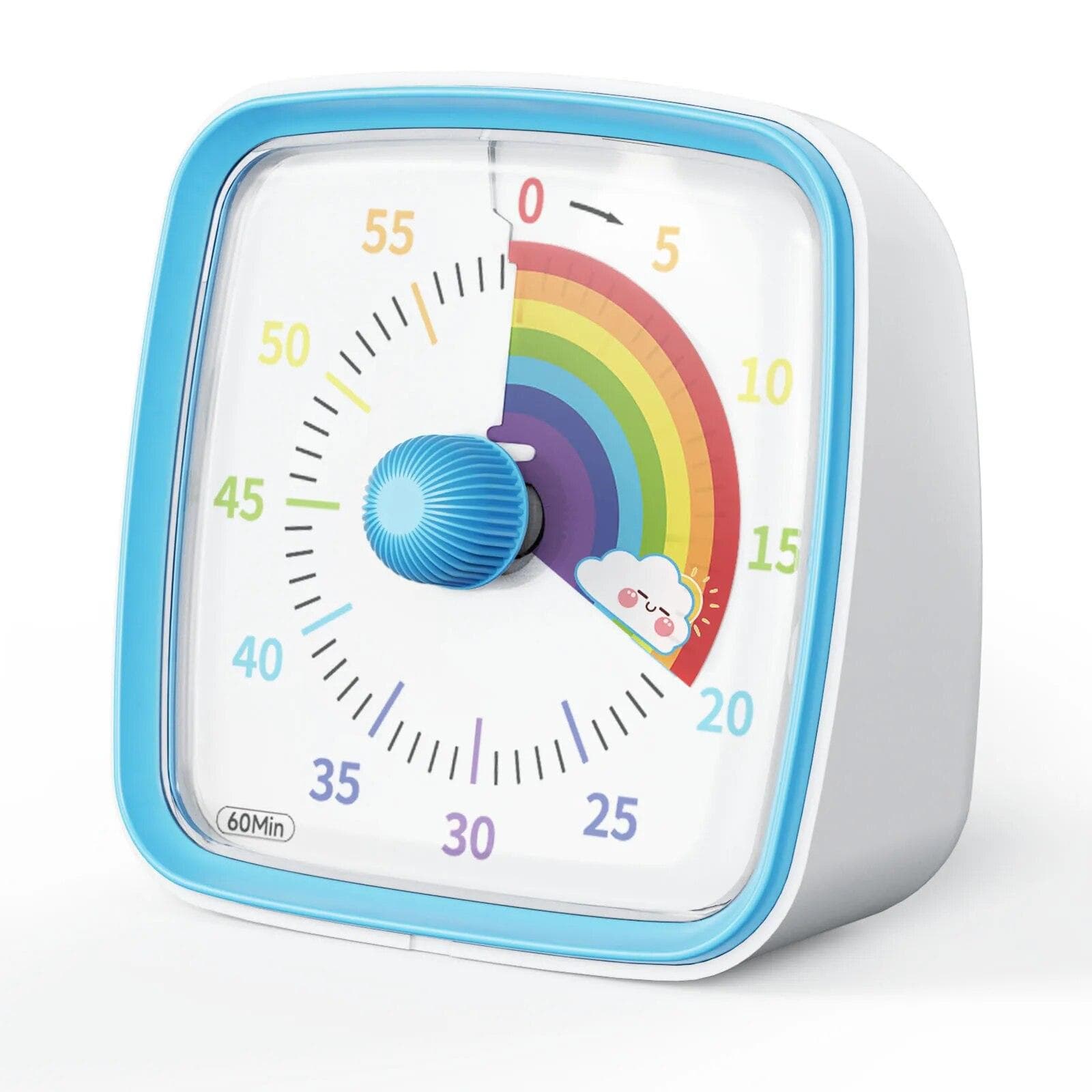 Visual Timer With Night Light 60-Minute Countdown Timer For Kids Adults Silent Classroom Timer For Home School blue