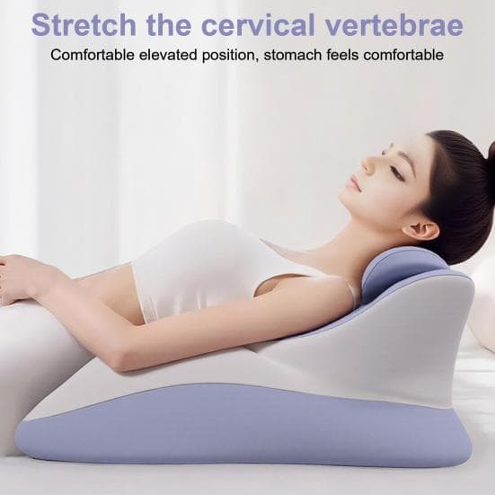 Couples Intimacy Pillow Memory Foam Chest And Back Relief Pillow Ergonomic Wavy Wedge Cushion for Multiple Posture Support Bed Sitting And Lying dark
