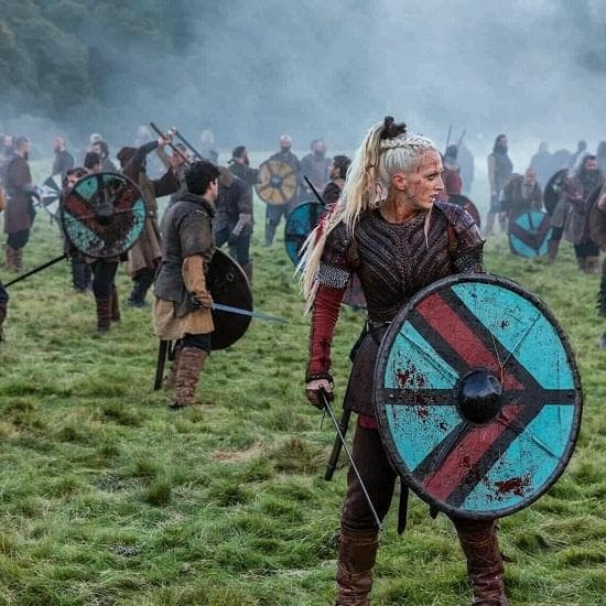 Medieval Viking Lagertha Shield, Knights Battle Ready Round Shield,Viking shield