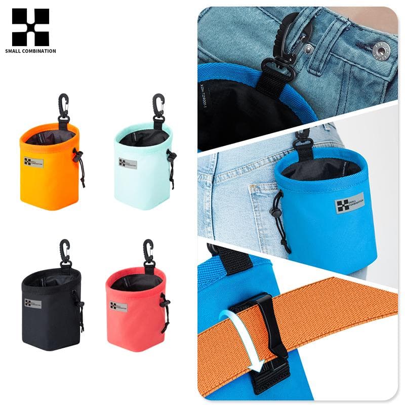 SMALL COMBINATION Portable Dog Training Snack Bag puppy dog snack bag for leash Outdoor pet snacks awards waist bag XZH-T24001-1 black