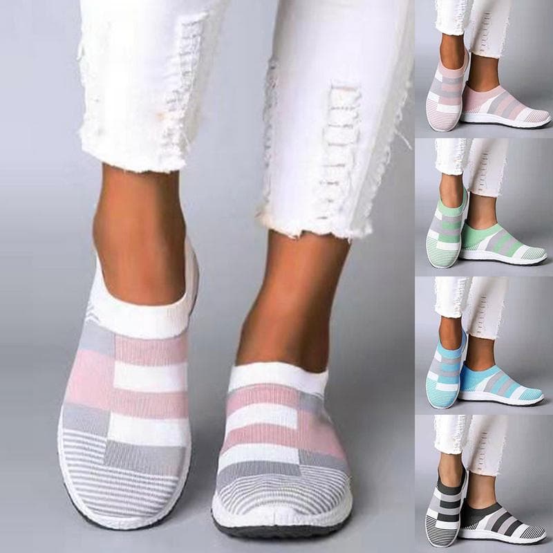 Women Sneakers Vulcanized Shoes Sock Sneakers Women Summer Slip On Flat Shoes Women Loafers Casual Socks Shoes cm pink