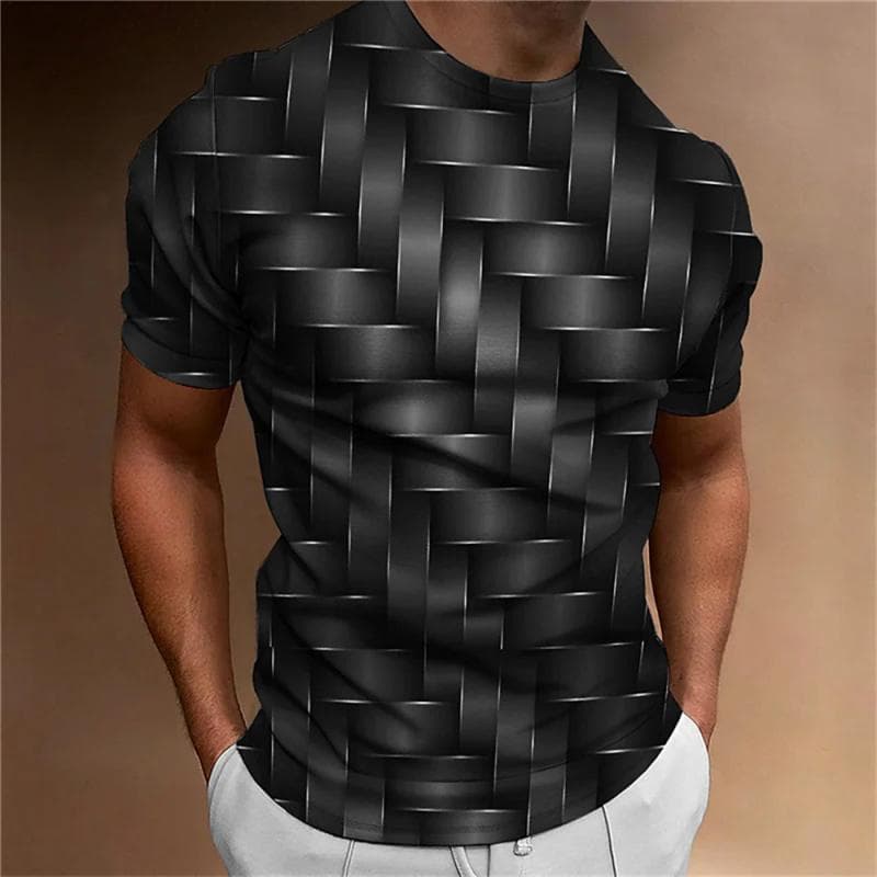 Simple Men'S T-Shirt Geometric Pattern 3d Printed Men'S Top Everyday Casual Clothing Loose Oversized-Shirt Retro Sweatshirt cm