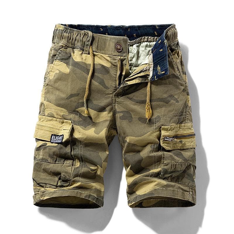 Summer Men Cotton Cargo Camouflage Shorts Men Clothing Casual Bermuda Beach Jogger Shorts Male cm grey