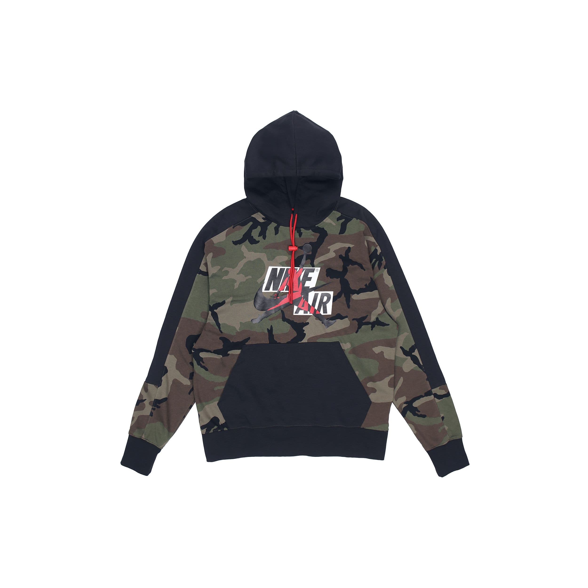 Jordan Jumpman Classics Camo Knit Pullover Hoodie Men Tops Olive-Green CU2902-222 cm