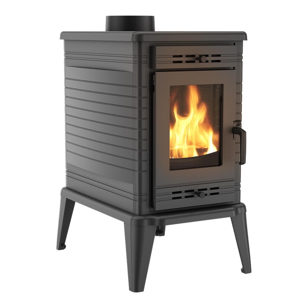 Wood burning cast iron stove KRATKI K10 Automatic Air Control Ø 150 10 kW black
