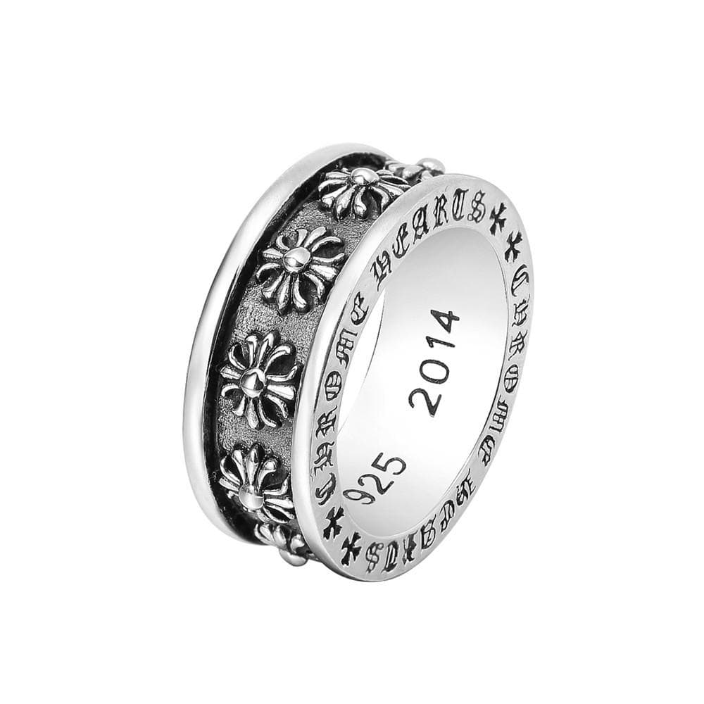 Personalized Retro Cross Men's Titanium Steel Ring