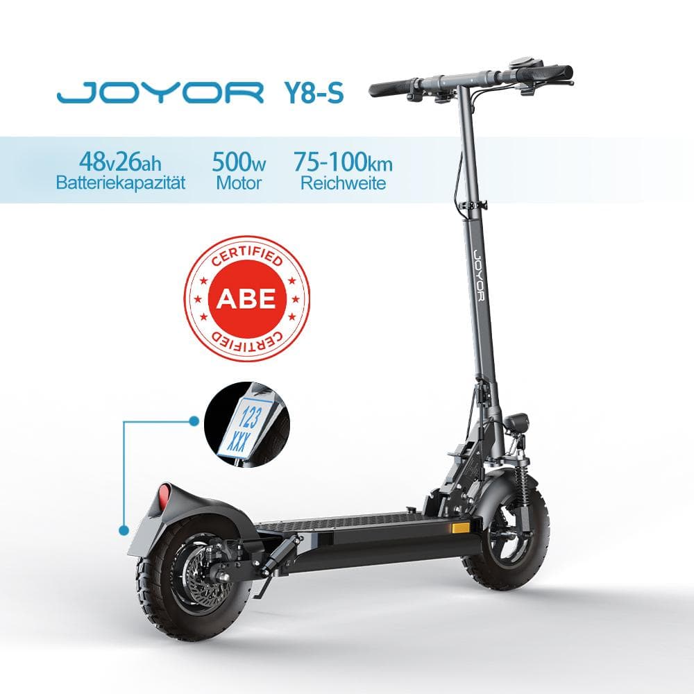 JOYOR Y8-S With ABE Certificate Outdoor Riding  Electric Scooter 48V26Ah Battery  500W Dual Motor 10 Inch Tire Adult Urban Commuting Escooter