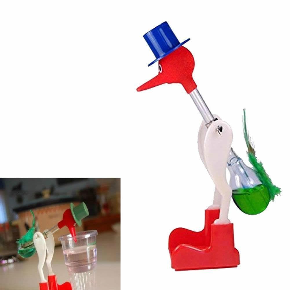 Cute Novelty Drinking Water Bird Toy Desktop Decor Happy Duck Present Bobbing Educational Kids Toy blue
