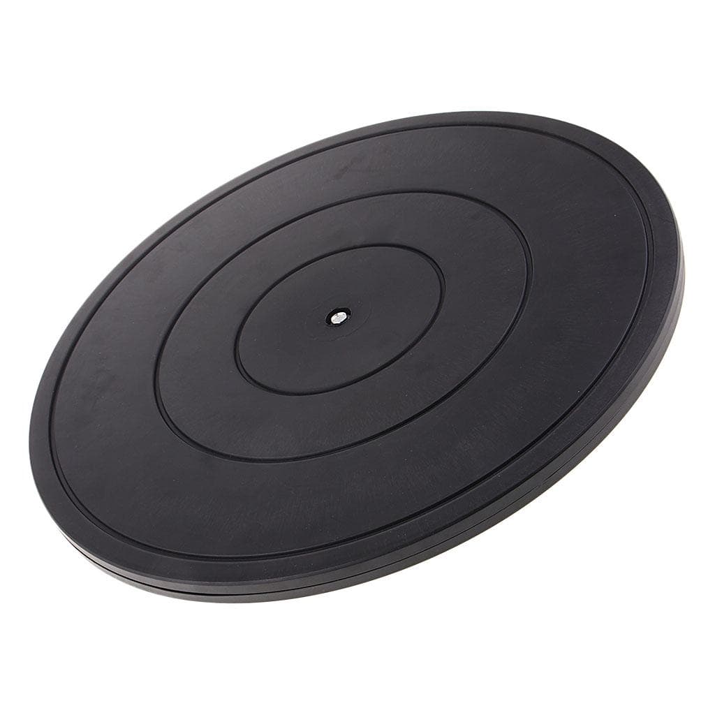 360Degree Plastic Turntable Display Stand Tray Platform for TV Monitors black