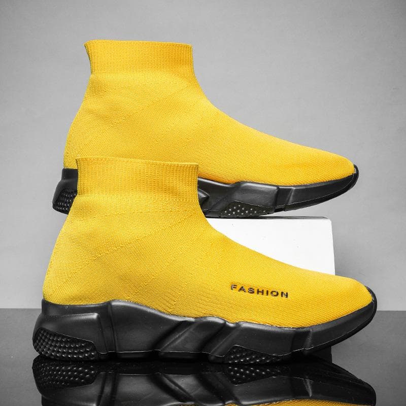 Socks Shoes Couple Fashion Single Shoes Breathable Mesh Shoes Mid-top Outdoor Sports Shoes for Men and Women cm white