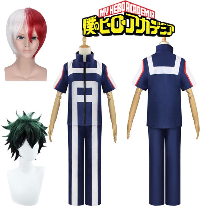 Anime My Hero Academia Boku No Hero Todoroki Shoto Cosplay Costume Men Women School Uniform Gym Suit Tshirt Pants Midoriya Izuku cm
